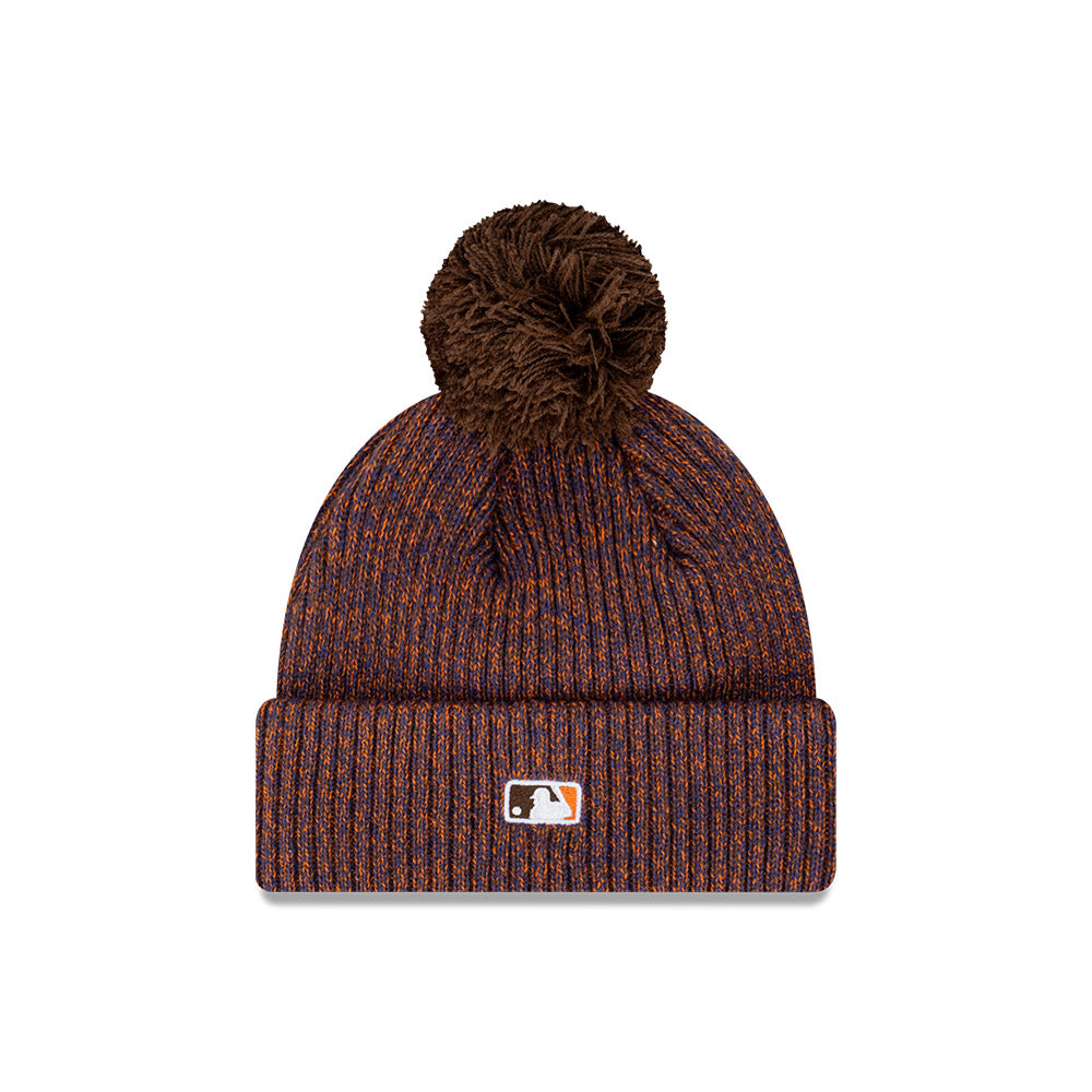 LA Dodgers Beanie - Seasonal Speckle Walnut MLB Pom Knit - New Era